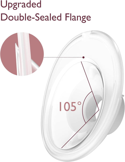 Momcozy Flange com vedação dupla de 27 mm compatível com bomba tira leite Momcozy M5. Acessórios originais de substituição para bomba tira leite M5, 1 unidade (27 mm)