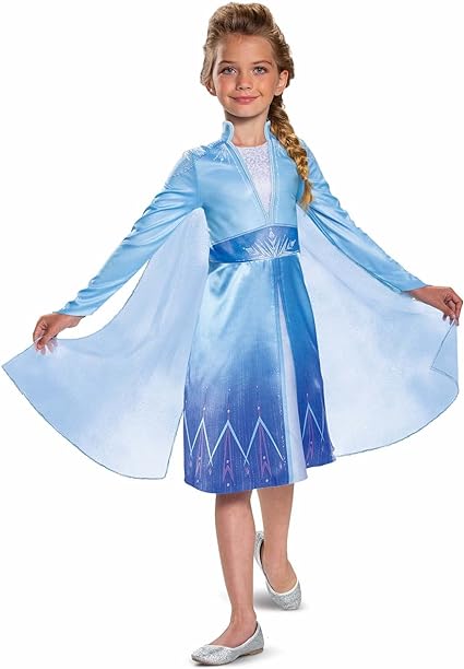 DISGUISE  Disney Official Classic Frozen Elsa Dress Up para meninas, fantasia de Frozen para crianças, fantasias de princesa para meninas, fantasias do Dia Mundial do Livro para meninas