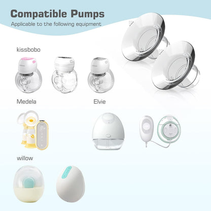 Diafragma de silicona compatible con Momcozy S9/S12/S9pro/S12pro, extractor de leche portátil, válvula general de pico de pato y accesorios de diafragma de silicona (juego de 2 piezas)