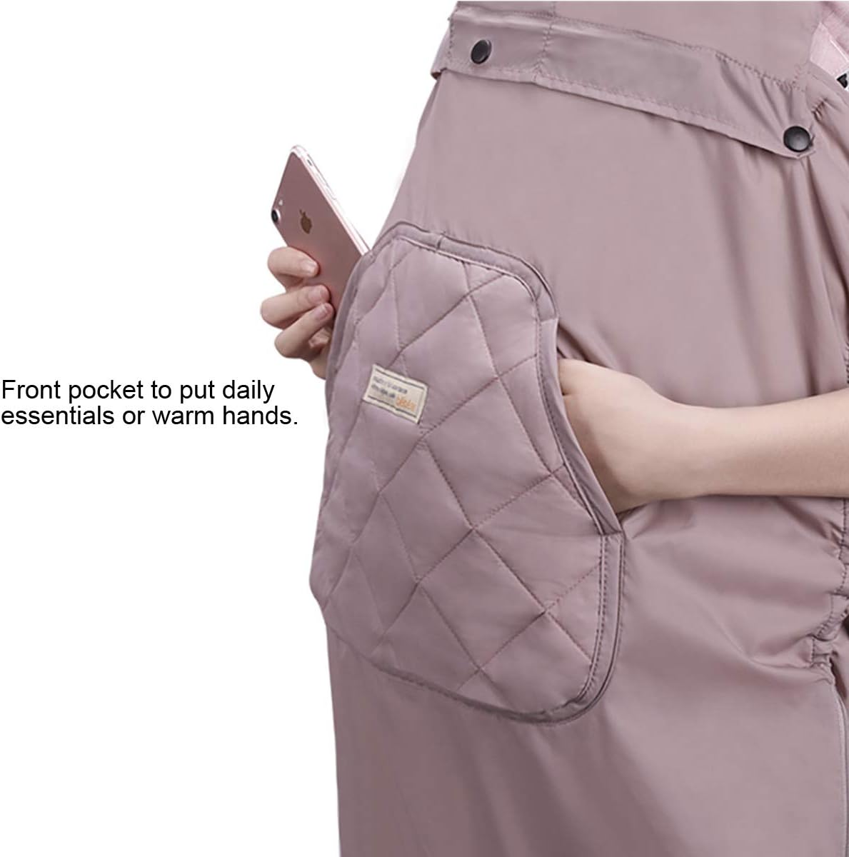 Bebear Capa de inverno para canguru, capa universal com capuz para canguru, adequada para todas as estações, cáqui.