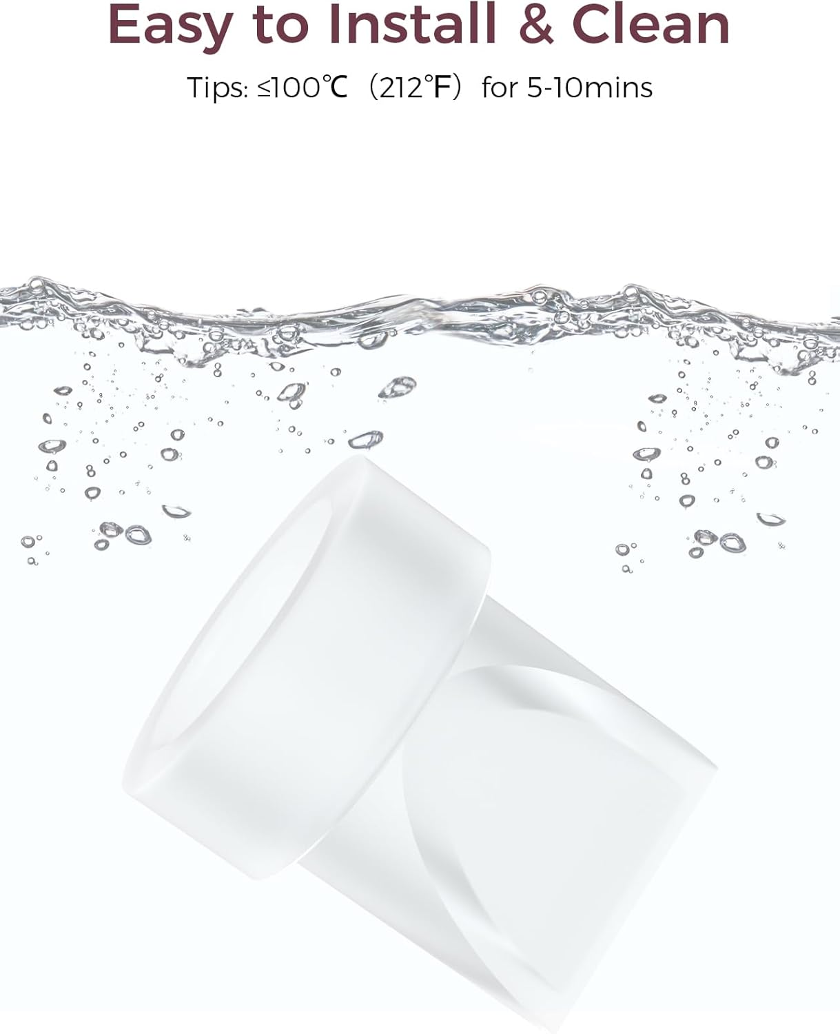 Momcozy Conjunto de 4 válvulas M5 tipo bico de pato, peças de reposição para bomba de amamentação M5.