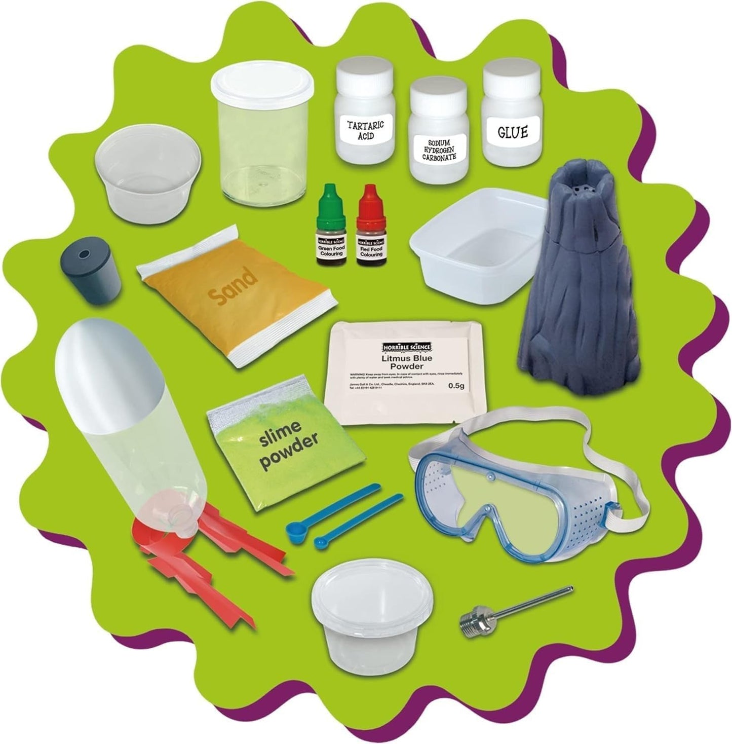 Galt Horrible Science Explosive Experiments - Kit de ciências para crianças a partir de 8 anos, conjunto de artesanato infantil, 8 experimentos divertidos de STEM, foguete, vulcão, fabricação de slime e muito mais, a embalagem pode variar