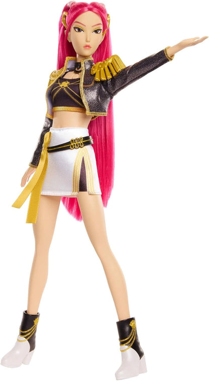 Mattel Boneca Cantora KPop Demon Hunters HUNTR/X Mira “Golden” | Com Traje Característico Removível, 5 Pontos de Articulação, Inspirada no Filme, JRN41