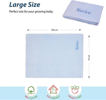 Cobertor de bebê personalizado para recém-nascido – Cobertor macio e fofinho para recém-nascidos – Cobertores personalizados para bebês - 75 cm x 100 cm