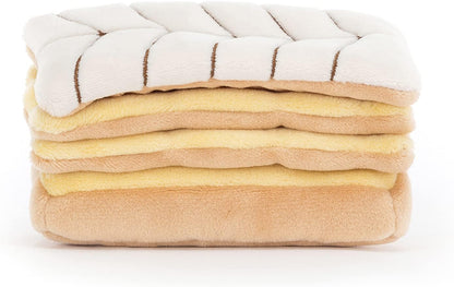 Jellycat Pretty Patisserie Mille Feuille Decoração de pelúcia colecionável
