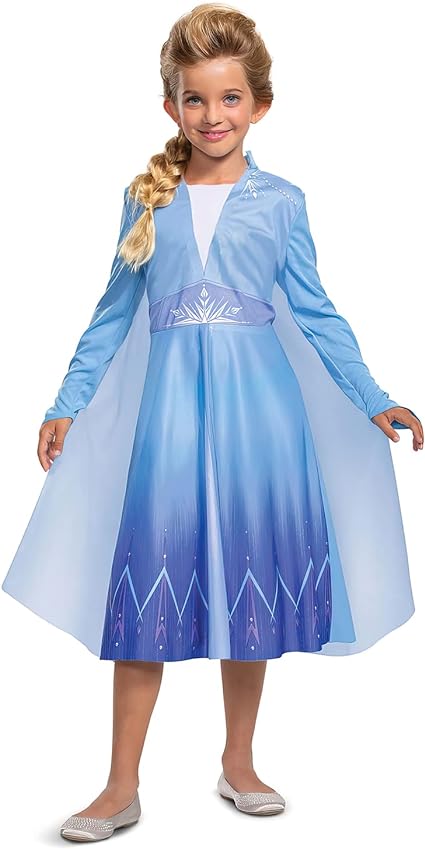 DISGUISE Fantasia oficial da Disney Frozen Elsa para meninas, fantasia infantil de Frozen, fantasias de princesa para meninas, fantasias do Dia Mundial do Livro para meninas