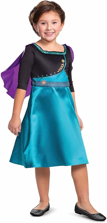 DISGUISE Disney padrão oficial congelado anna traje meninas, vestido anna, traje congelado meninas, carnaval fantasia vestido princesa traje para crianças