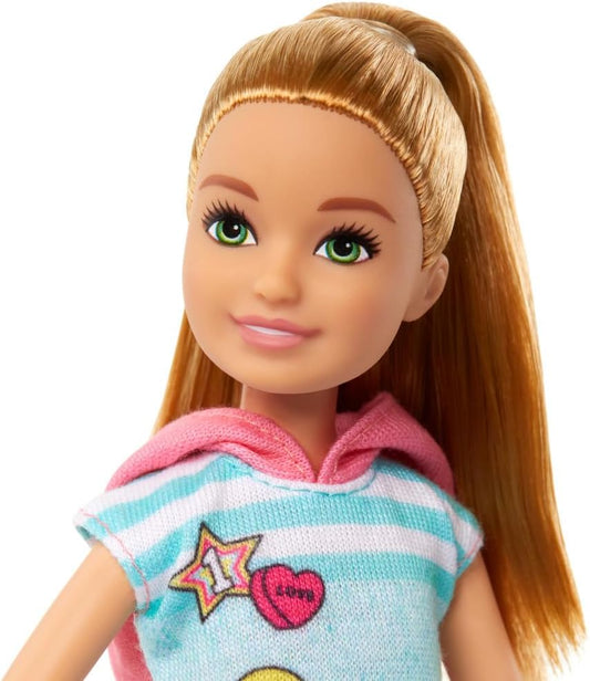 Muñeca Barbie Stacie con perro, de Barbie y Stacie a Rescue Movie Toys, muñeca de pelo rubio, HRM05