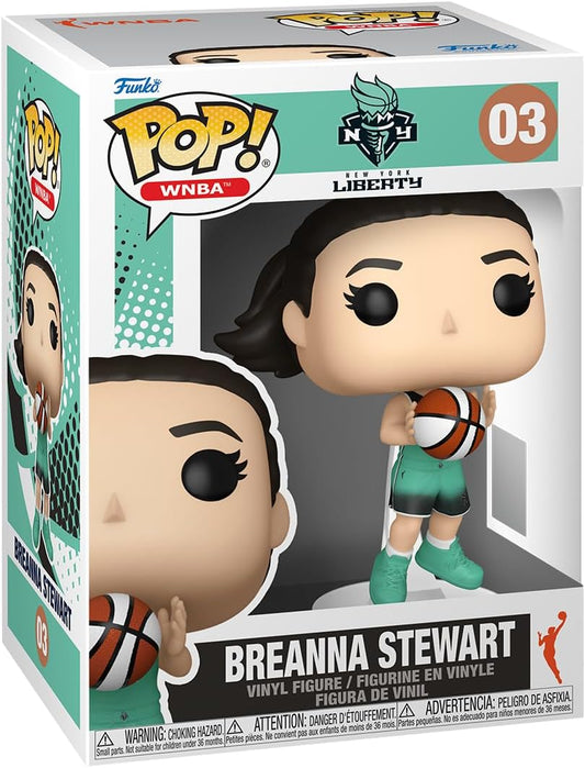 Funko Pop! WNBA: Liberty - Breanna Stewart - Jogadoras da WNBA - Boneco de vinil colecionável - Ideia para presente - Produtos oficiais - Brinquedos para crianças e adultos - Fãs de esportes - Boneco modelo para colecionadores