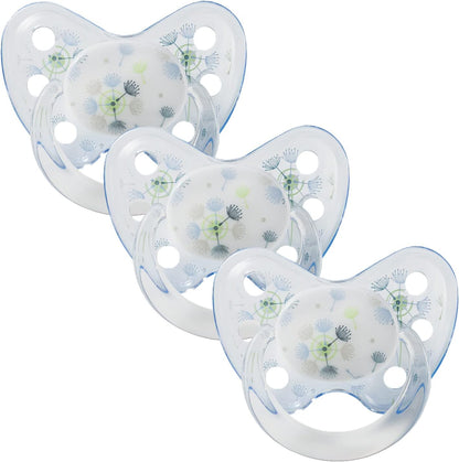 dentista Conjunto de chupeta de silicone para com 3 - Tamanho 2, 6 a 14 meses - Chupeta de silicone compatível com dentes e mandíbulas com degrau dentário - sem BPA