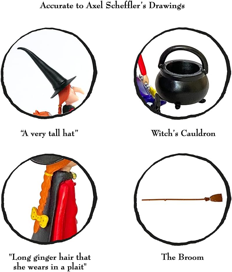 WOW! STUFF A Bruxa de Room On The Broom - Figura de Ação Articulada Colecionável | Brinquedos e Presentes Oficiais da Julia Donaldson e Axel Scheffler Books and Films