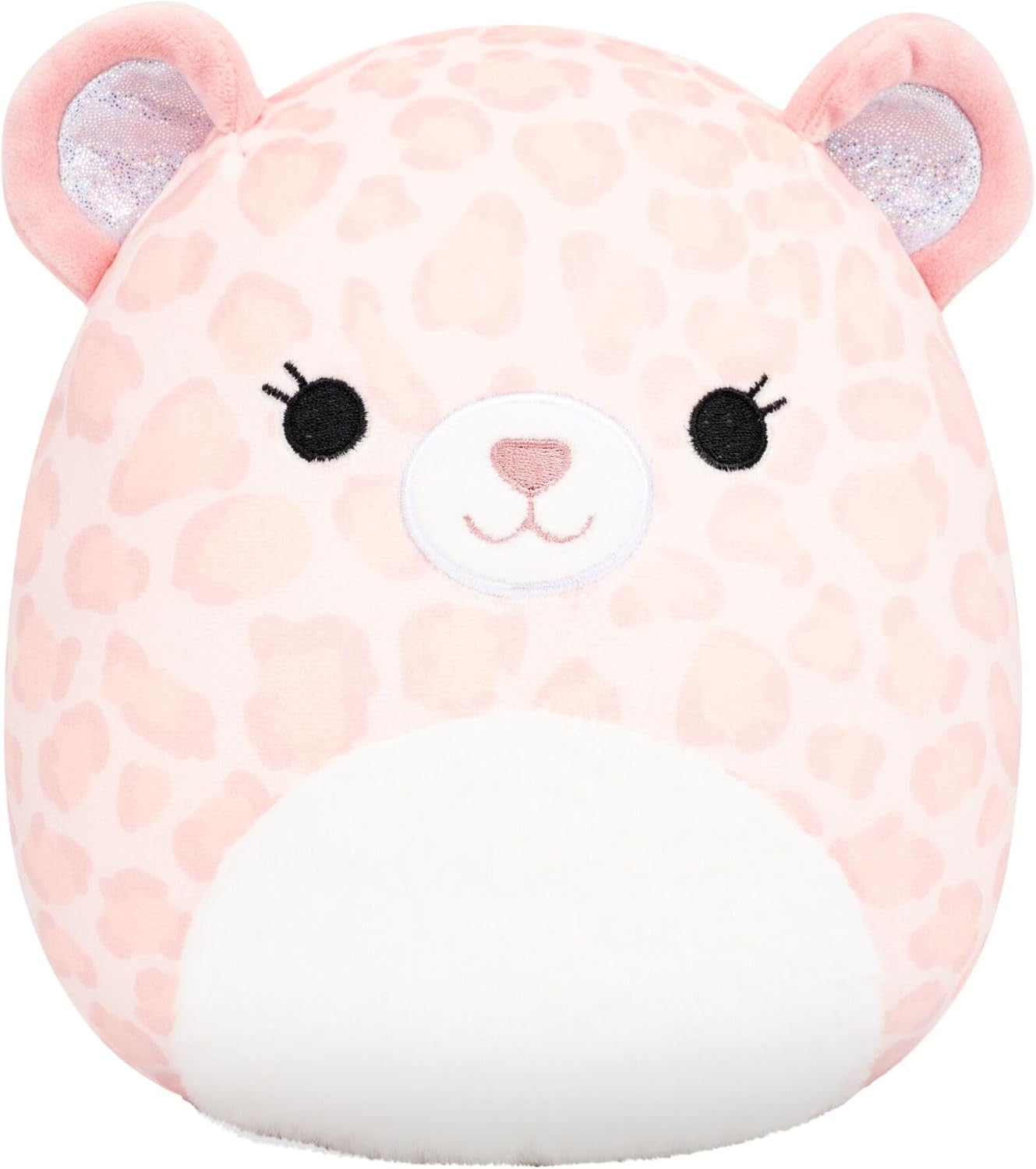 Squishmallows Original de 7,5 Polegadas – Phaedra, a Leopardo Pêssego com Barriga Peludinha e Orelhas Brilhantes – Pelúcia Oficial da Jazwares