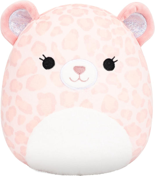 Squishmallows Original de 7,5 Polegadas – Phaedra, a Leopardo Pêssego com Barriga Peludinha e Orelhas Brilhantes – Pelúcia Oficial da Jazwares
