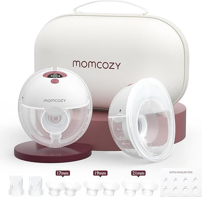 Momcozy Bomba tira leite mãos livres M5, bomba tira leite vestível de boca de bebê com flange duplamente selada com 3 modos e 9 níveis