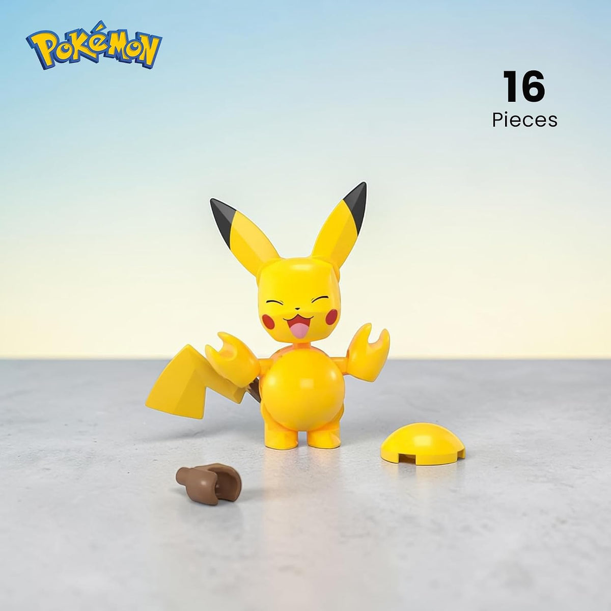Mega Conjunto de Montagem Pokémon Construx Poké Bola de 16 Peças | Pikachu
