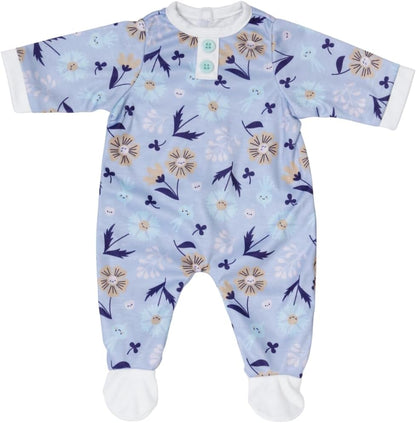 Baby Annabell Macacão azul - Tecido macio com estampa floral - Serve em qualquer boneca Baby Annabell e BABY born de 43 cm - Indicado para crianças a partir de 3 anos