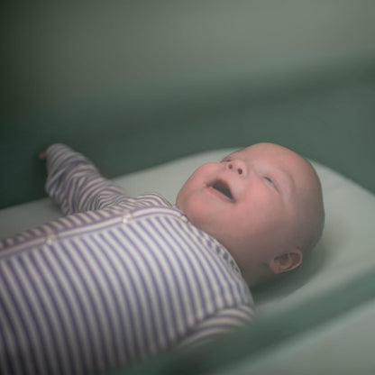 Maxi-Cosi Berço co-leito Iora, berço co-leito dobrável, 0-6 meses, 9 kg máx., 4 inclinações e 5 alturas, sistema deslizante, colchão confortável, cesto grande, fácil de transportar, além do verde