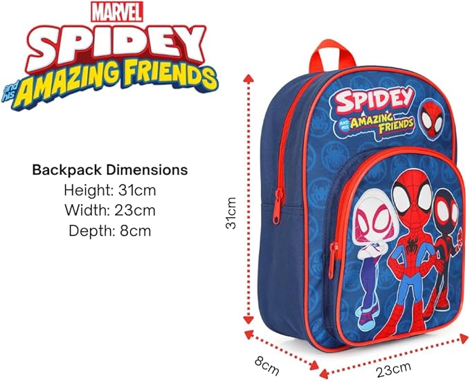 Mochila Infantil do Homem-Aranha e Seus Incríveis Amigos, Mochila Escolar para Meninos e Meninas