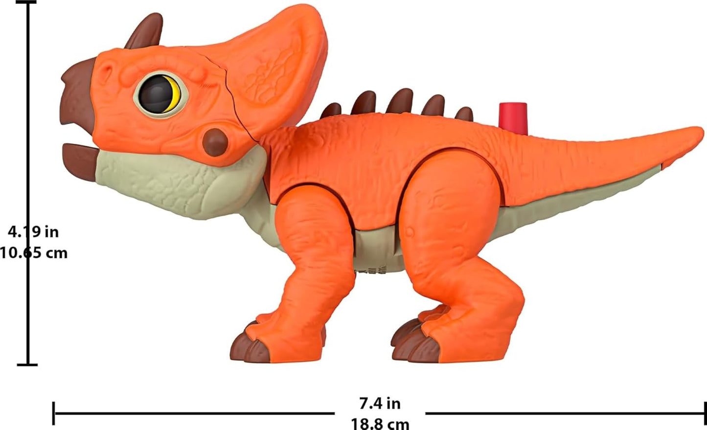 Fisher-Price Imaginext Jurassic World: Rebirth - Figura de Ação de Dinossauro com Movimento Ativado por Crianças e Espinhos Crescentes, Brinquedo Aquilos de 19,7 cm (7,75 polegadas), JGP99
