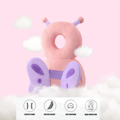 PandaEar Mochila Protetora de Cabeça para Bebê , Proteção de Cabeça Ajustável para Bebês que Começam a Andar (Rosa)
