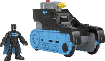 Fisher Price Imaginext GVW26 DC Super Friends Bat-Tech Tank, veículo de empurrar com figura do Batman para crianças em idade pré-escolar de 3 a 8 anos, multicolorido, 13,9 cm x 9,6 cm x 19,9 cm