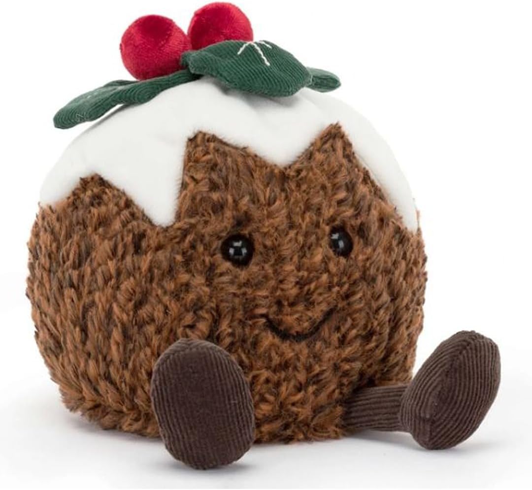 Jellycat Pudim de Natal divertido - A: 17 cm x C: 13 cm