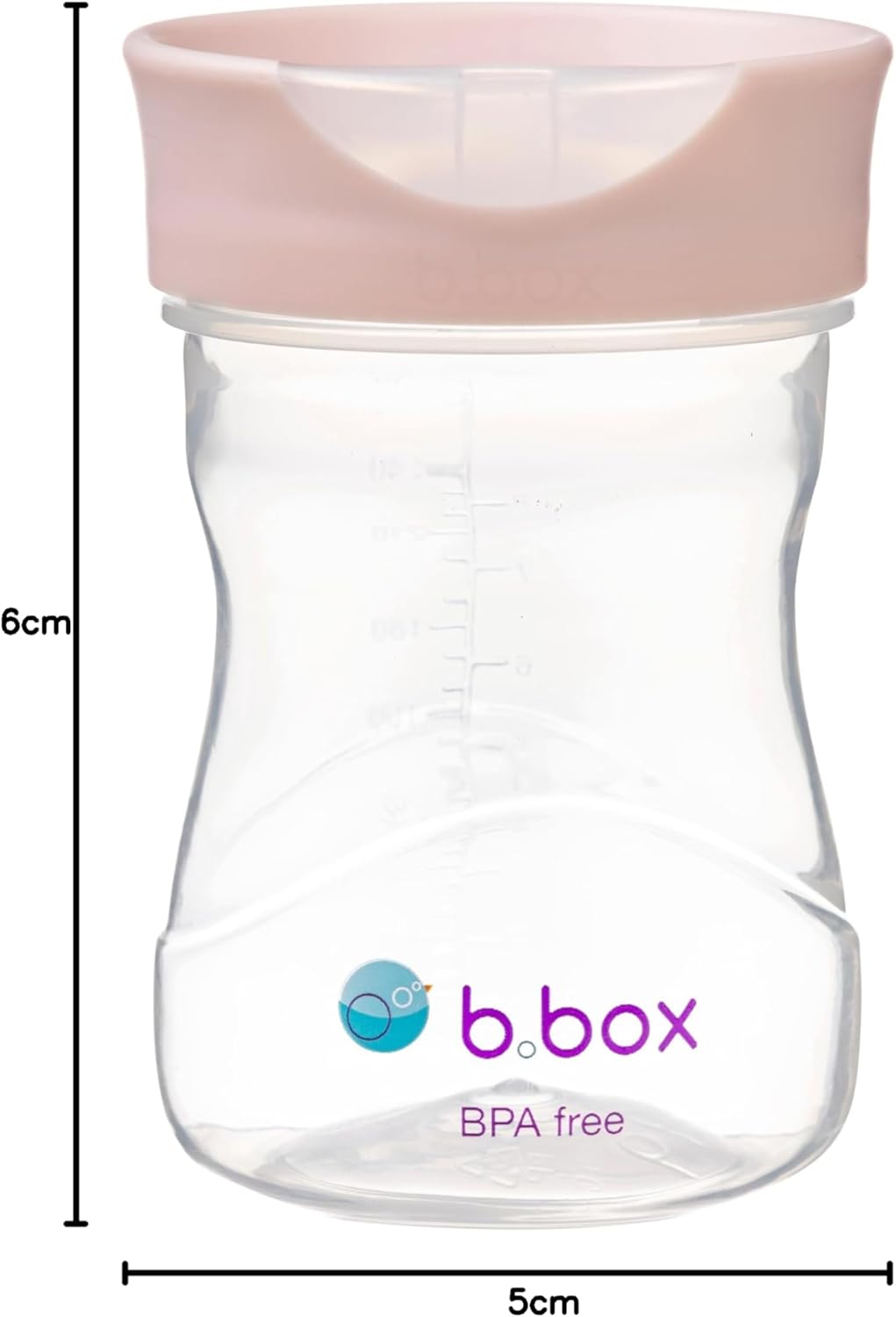 b.box Copo de Treinamento Infantil, Abertura de Fluxo Livre, 240ml, Livre de BPA, Pode ser Lavado na Lava-louças, a partir de 12 Meses, Base Intercambiável Compatível com Bico e Tampas de Treinamento, PP e Silicone