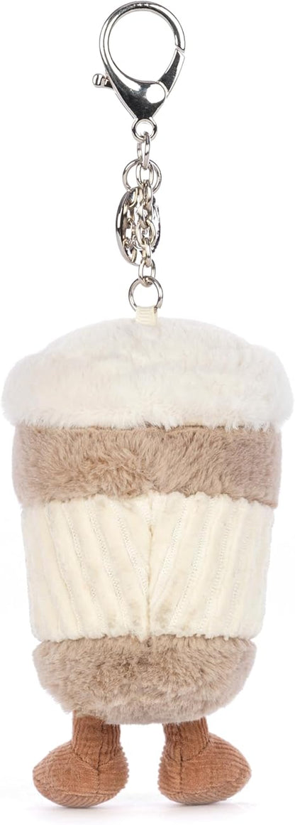 Jellycat Chaveiro divertido Coffee-To-Go, para viagem, tamanho P
