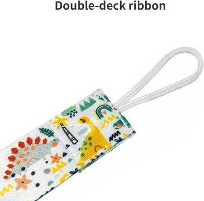 PandaEar Conjunto de 6 prendedores de chupeta, prendedores universais para chupeta e mordedor, correntes para chupeta, alça para brinquedos para meninos e meninas.