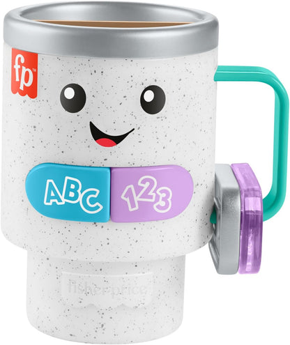 Fisher-Price Laugh & Learn - Caneca de Café com Luzes e Música para Bebês e Crianças a partir de 6 Meses, Versão Multilíngue, HXF49