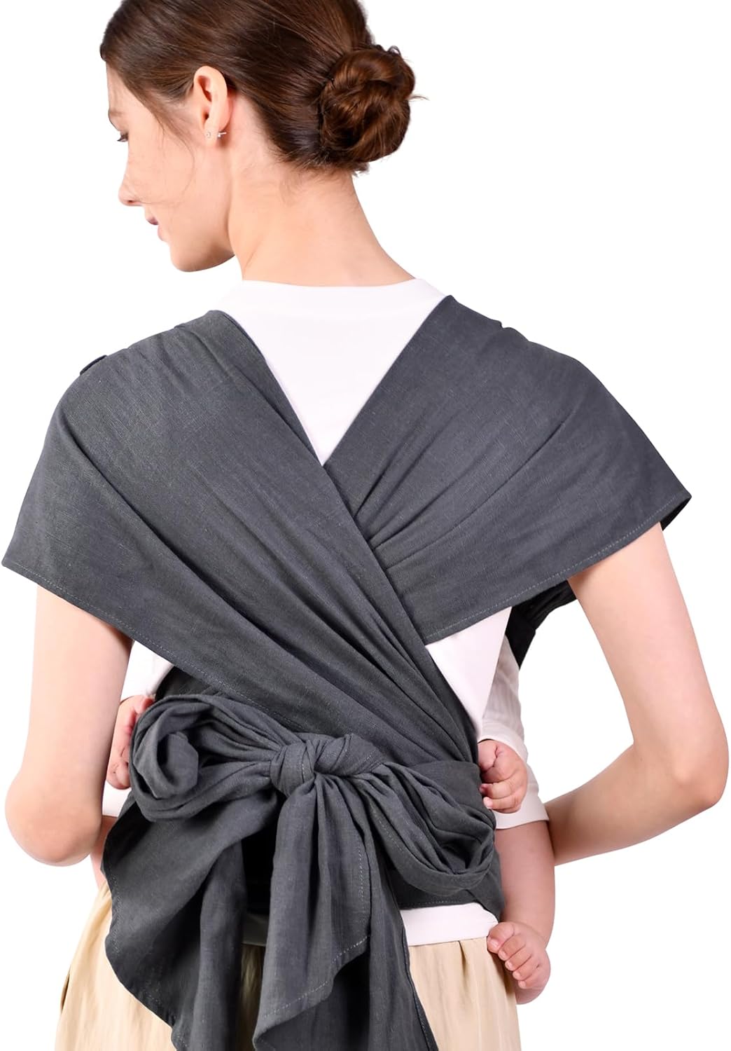 Bebamour Canguru para Bebê, Tamanho Único Ajustável, Fácil de Usar, Preto