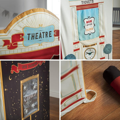 Haus Projekt Teatro de tenda grande para crianças, teatro de fantoches infantil interno e externo, meninas, teatro de simulação, casa de brincar para crianças, presentes para meninos, teatro extra grande