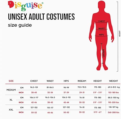 DISGUISE Increíble disfraz clásico de músculos para adultos Disfraces de tamaño adulto