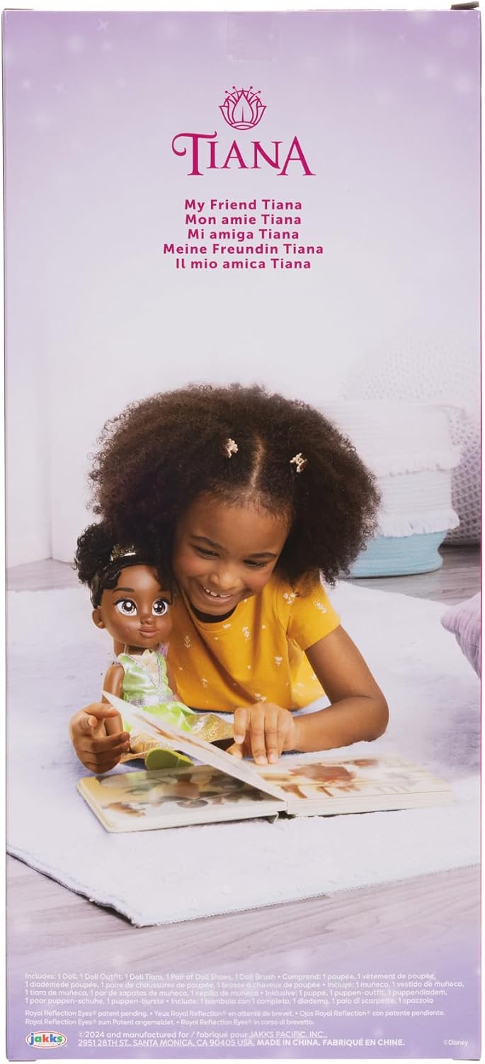 Disney Boneca Princess My Friend Tiana 35 cm – Disney 100 Anos de Magia, Traje Platinum