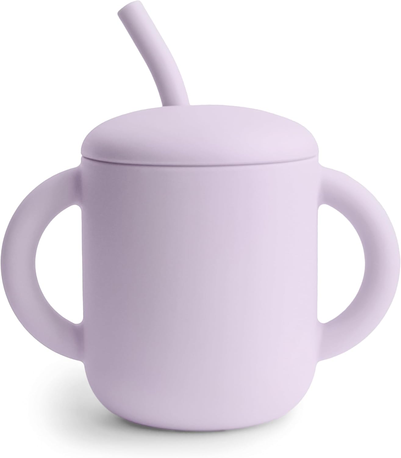 Mushie Copo de Treinamento em Silicone com Canudo | Copo de Transição para Bebês a partir de 6 Meses | Capacidade: 175 mL | Tampa Removível | Material: Silicone de Grau Alimentício | Pode ser lavado na lava-louças e usado no micro-ondas