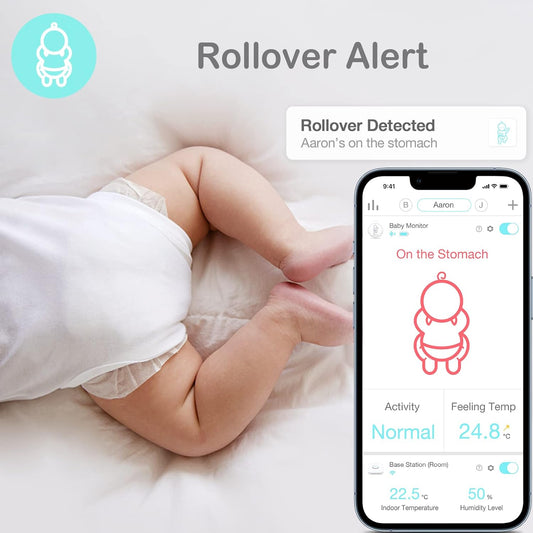 Sense-U Smart Baby Monitor 3: Notificaciones en tiempo real sobre movimientos del sueño, volcaduras, sensación de temperatura y humedad en cualquier momento y en cualquier lugar