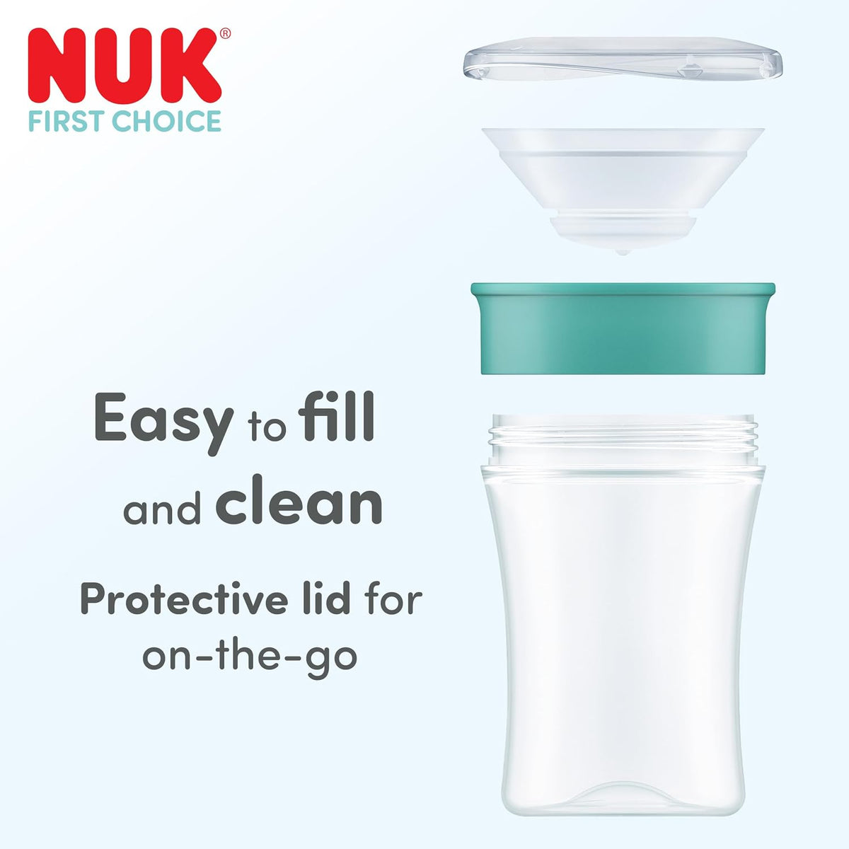NUK Copo de Treinamento Magic Cup | 8+ meses | 230 ml | Borda 360° antivazamento | Copo para crianças pequenas | Baleia Azul | 1 unidade