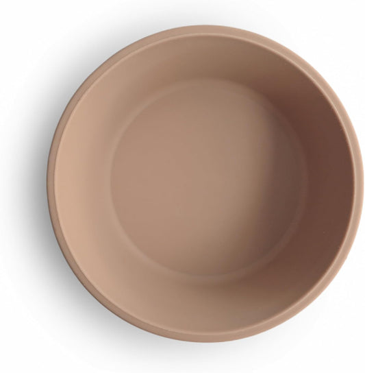 Mushie Tigela de silicone com ventosa, tigela antiderrapante com ventosa para bebês e crianças pequenas, material: silicone de qualidade alimentar, pode ser lavada na lava-louças e usada no micro-ondas (natural)