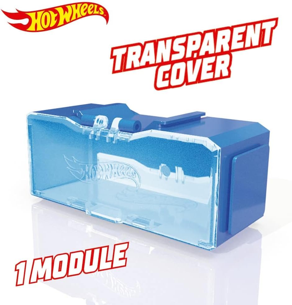 Hot Wheels Estojo para carrinhos Multibrick | Armazena até 28 carrinhos | Conecta-se às pistas | Brinque e construa, multicolorido (HWCC8C) - Inclui alça para transporte