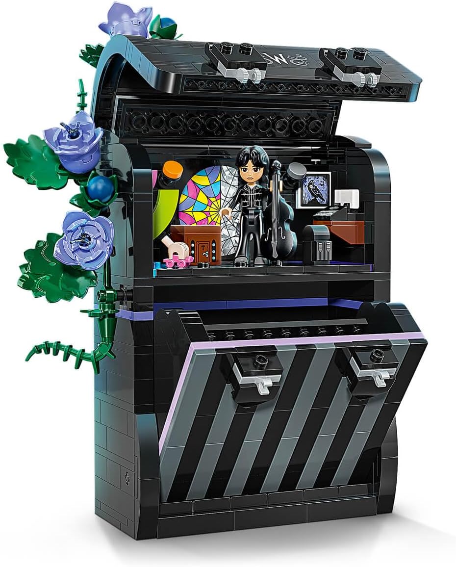 LEGO Wednesday: Mochila da Wandinha 76787 | Brinquedo para meninas e meninos a partir de 9 anos, mini boneca e figura do Mãozinha, modelo 3D com suporte para fotos, decoração para o quarto, presente...