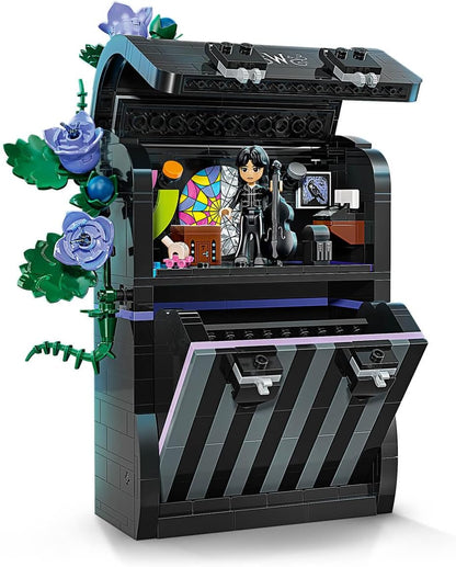 LEGO Wednesday: Mochila da Wandinha 76787 | Brinquedo para meninas e meninos a partir de 9 anos, mini boneca e figura do Mãozinha, modelo 3D com suporte para fotos, decoração para o quarto, presente...