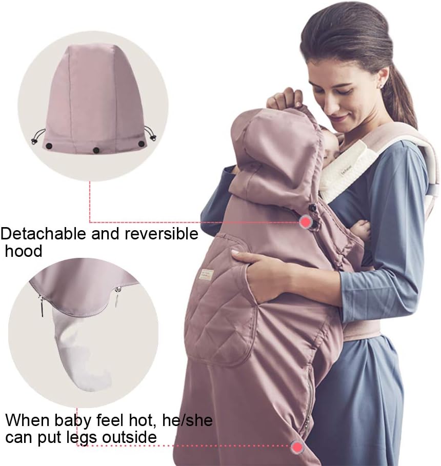 Bebear Capa de inverno para canguru, capa universal com capuz para canguru, adequada para todas as estações, cáqui.