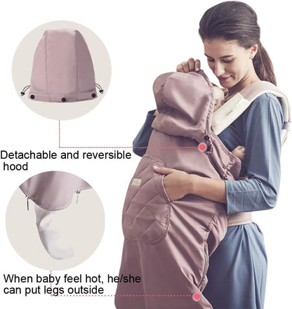 Bebear Capa de inverno para canguru, capa universal com capuz para canguru, adequada para todas as estações, cáqui.