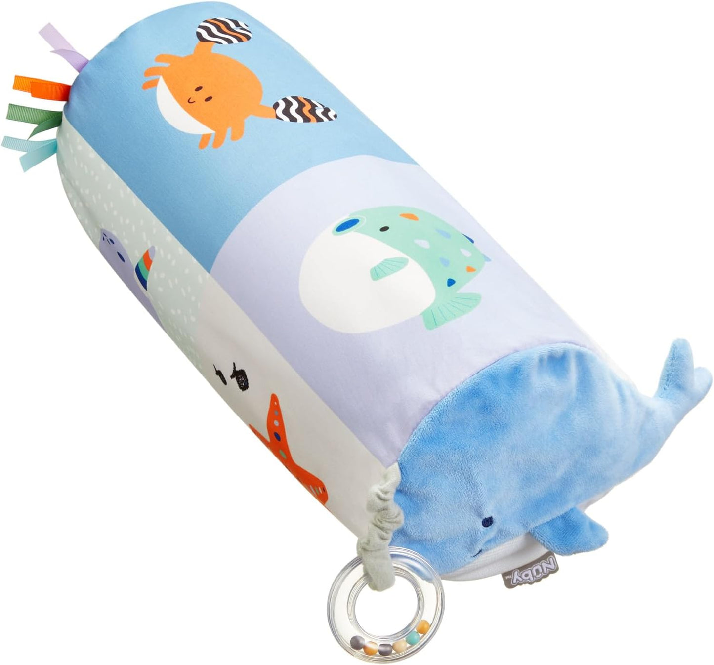 Nuby Travesseiro Ocean Friends Tummy Time - Desenvolvimento inicial | Compacto | Travesseiro inflável | Adequado desde o nascimento