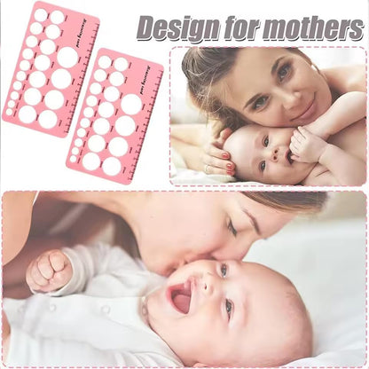 PandaEar Medidor de mamilos, medidor de tamanho de flange de bomba de amamentação, ferramenta de medição de silicone para novas mamães e mulheres que amamentam.