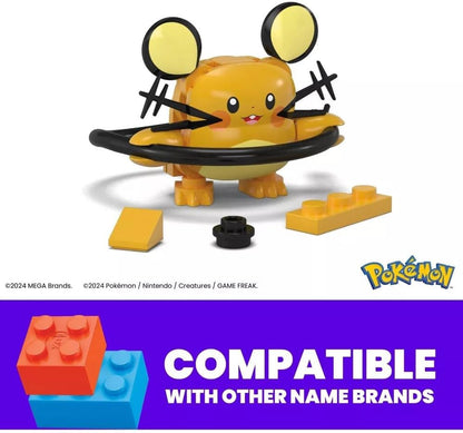 MEGA Kit de Montar Pokémon Dedenne, Figura de Ação Articulada (31 Peças) para Crianças