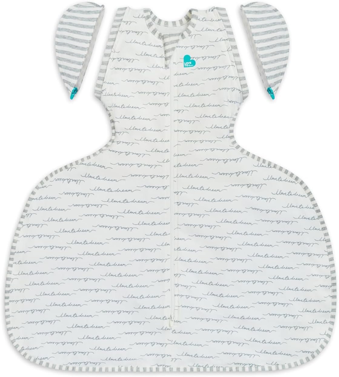 Love To Dream™ Swaddle UP™ Cinta de Quadril, Tamanho Grande (8,5–11 kg) – Branca | Mantém a perna no lugar | Ajuste mais largo na parte inferior | 1.0 Tog | Ideal para primavera e verão (20–24 °C) | Algodão lavável à máquina com zíper duplo
