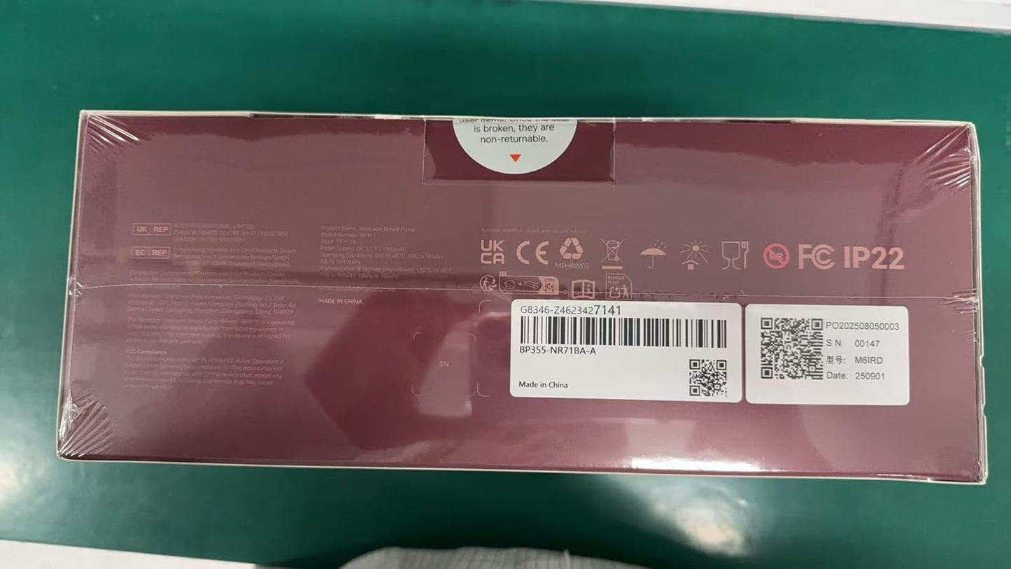 Bomba tira-leite Momcozy M6, estilo móvel, com viva-voz, bomba de amamentação vestível, ritmo ideal para mais leite, flange DoubleFit, mais adequada e discreta com 3 modos e 9 níveis, 24 mm (2 unidades, vermelho aconchegante)