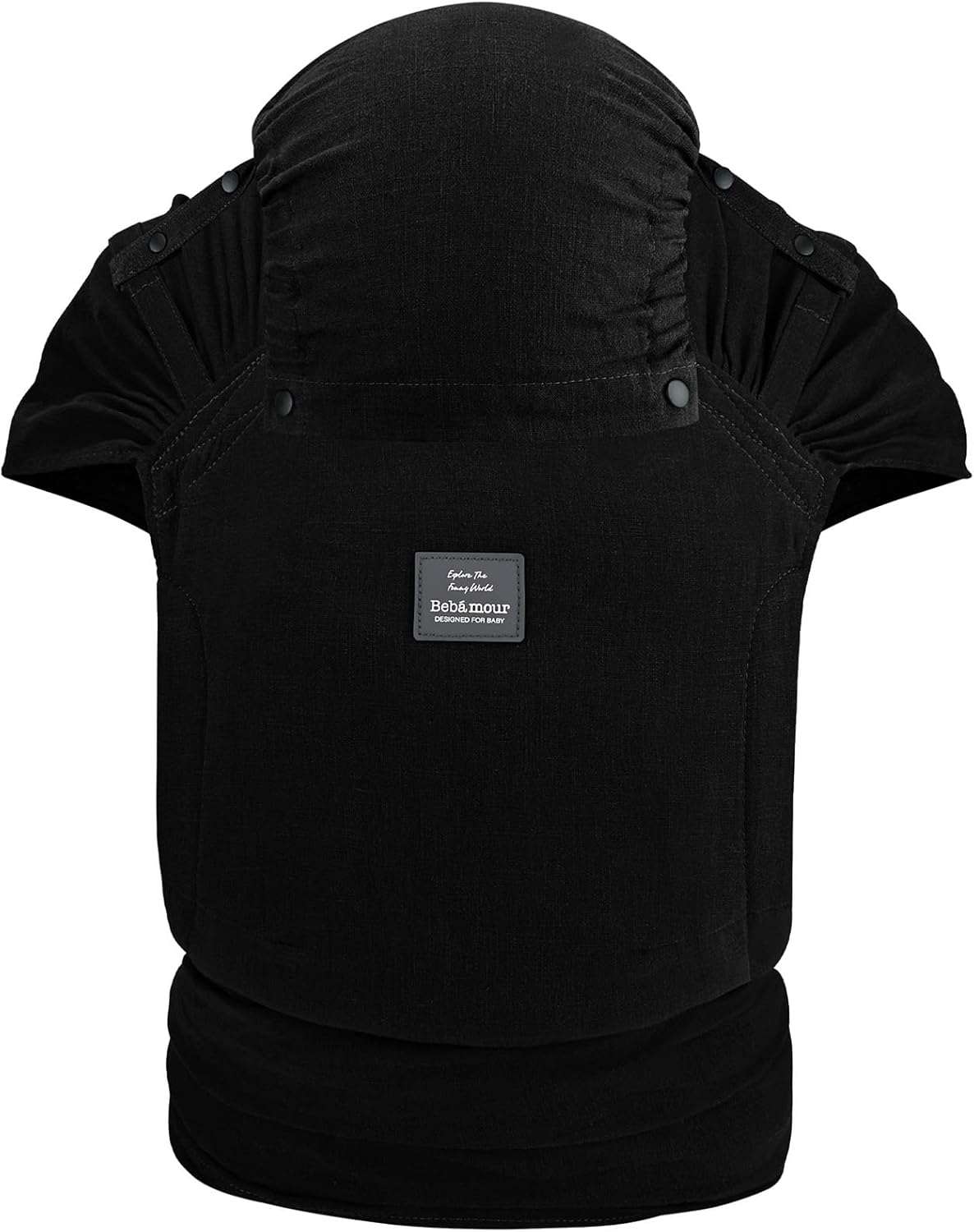 Bebamour Canguru para Bebê, Tamanho Único Ajustável, Fácil de Usar, Preto