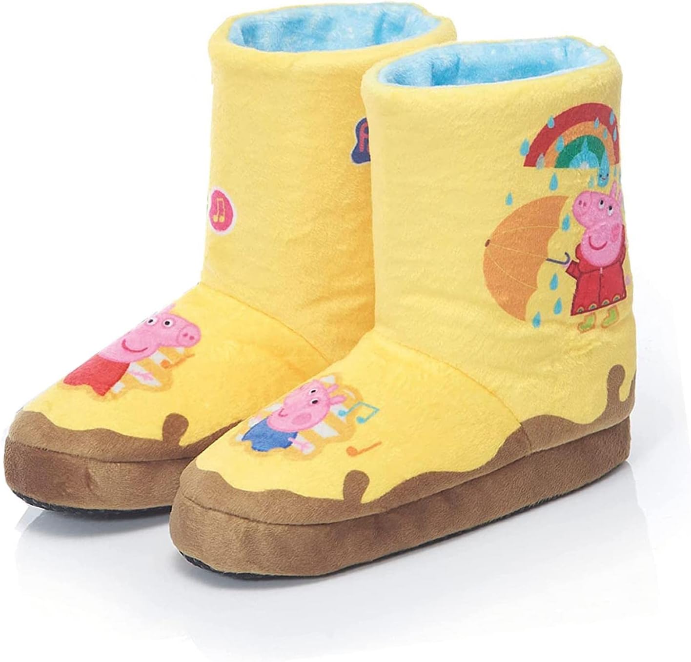 WOW STUFF Peppa Pig Toys Botas para Poças de Lama, Galochas Amarelas Interativas com Som e Música Ativados Enquanto Você Anda ou Corre, Ideal para Brincar de Faz de Conta e se Vestir para Crianças Pequenas